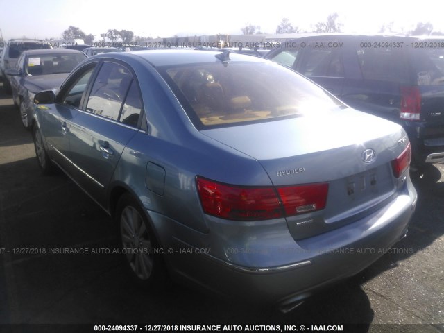 5NPEU4AF3AH579185 - 2010 HYUNDAI SONATA SE/LIMITED BLUE photo 3