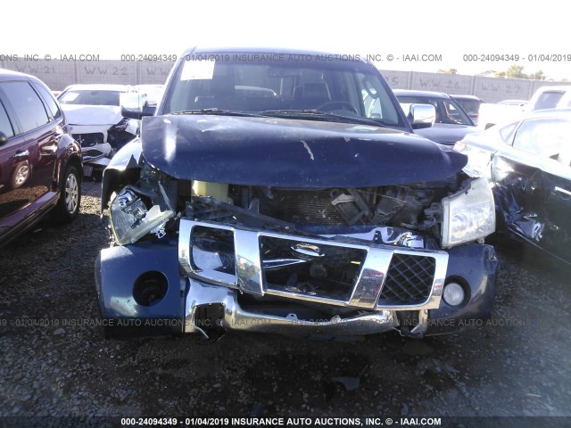 1N6AA07A46N500008 - 2006 NISSAN TITAN XE/SE/LE BLUE photo 6