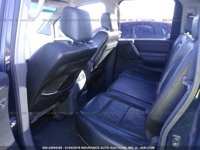 1N6AA07A46N500008 - 2006 NISSAN TITAN XE/SE/LE BLUE photo 8