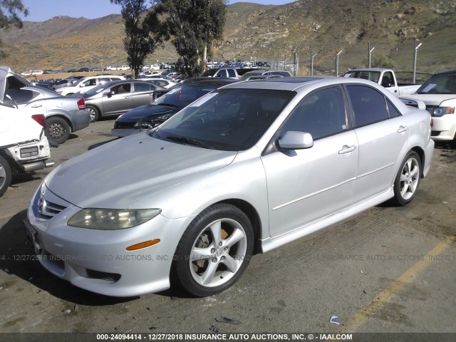 1YVHP80D335M01530 - 2003 MAZDA 6 SILVER photo 2