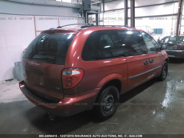 1D4GP24313B165528 - 2003 DODGE GRAND CARAVAN SE RED photo 4