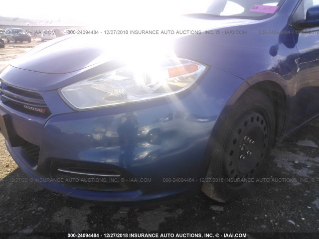 1C3CDFBH1DD155506 - 2013 DODGE DART SXT BLUE photo 6