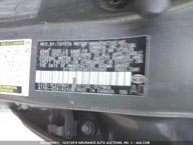 2T1BR32E06C632083 - 2006 TOYOTA COROLLA CE/LE/S GRAY photo 9