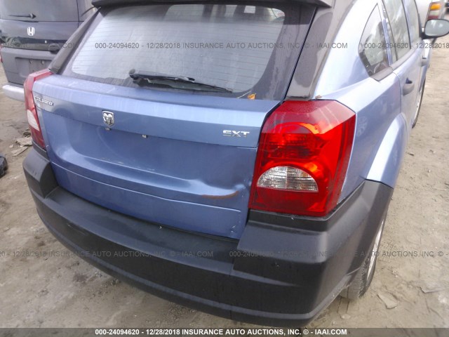 1B3HB48B47D184258 - 2007 DODGE CALIBER SXT BLUE photo 6