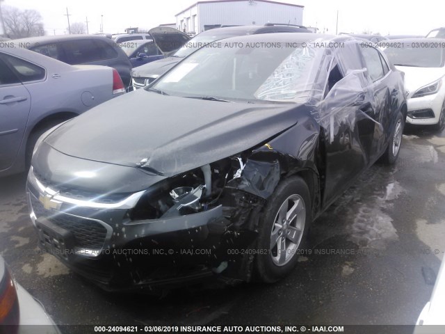 1G11C5SL4FF207330 - 2015 CHEVROLET MALIBU 1LT BLACK photo 2