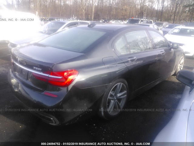 WBA7F2C56JG424398 - 2018 BMW 750 XI BLACK photo 4