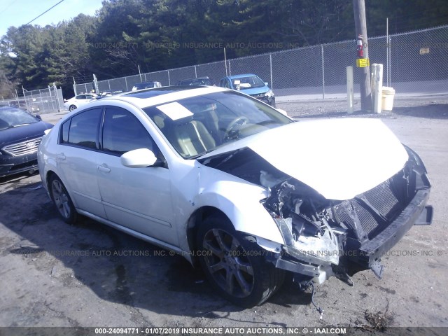 1N4BA41E97C805436 - 2007 NISSAN MAXIMA SE/SL WHITE photo 1