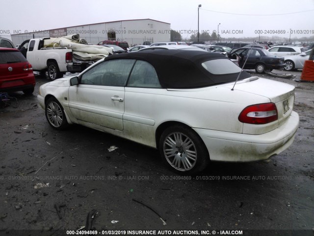 YV1NC63D04J047442 - 2004 VOLVO C70 LPT WHITE photo 3