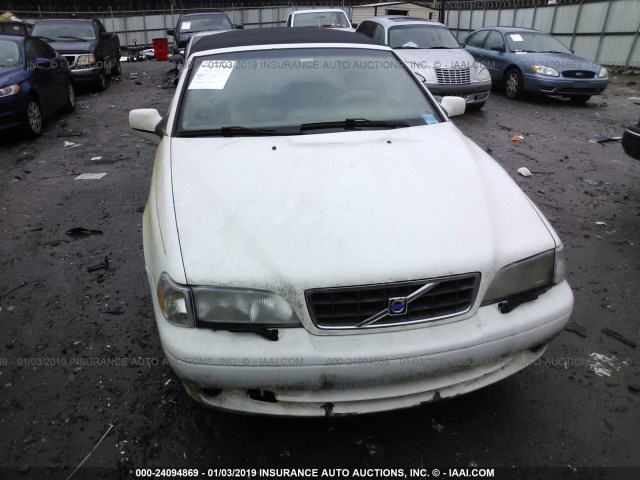 YV1NC63D04J047442 - 2004 VOLVO C70 LPT WHITE photo 6