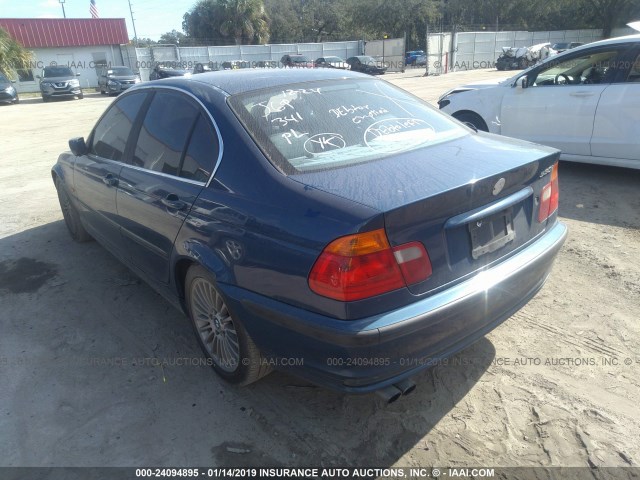 WBAAV53461FJ69341 - 2001 BMW 330 I BLUE photo 3