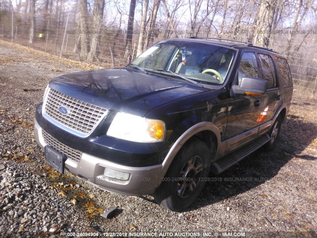 1FMPU17L14LA08732 - 2004 FORD EXPEDITION EDDIE BAUER BLACK photo 2