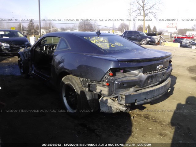 2G1FA1E36D9136492 - 2013 CHEVROLET CAMARO LS BLUE photo 3