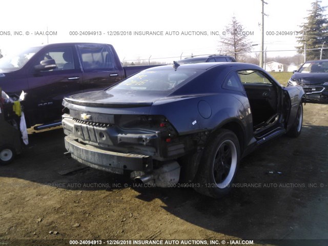 2G1FA1E36D9136492 - 2013 CHEVROLET CAMARO LS BLUE photo 4