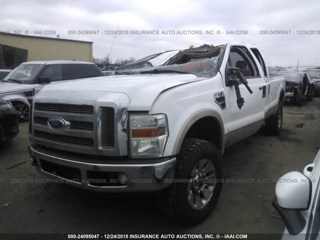 1FTWW31R98EB18182 - 2008 FORD F350 SRW SUPER DUTY WHITE photo 2