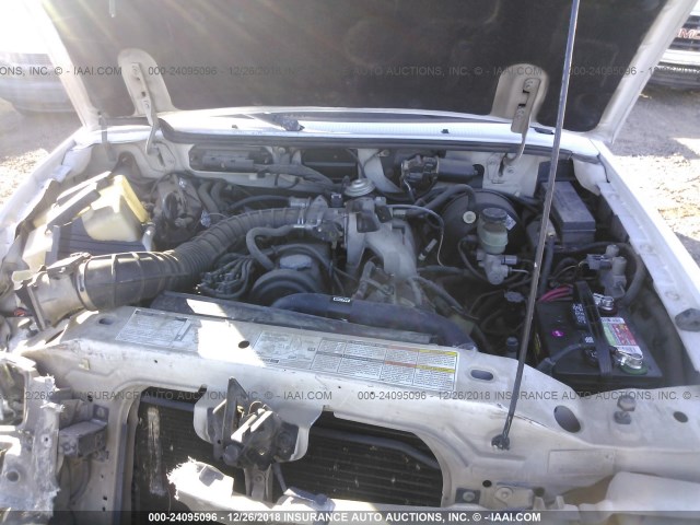 1FTYR10C5WPA73504 - 1998 FORD RANGER WHITE photo 10