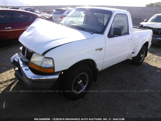 1FTYR10C5WPA73504 - 1998 FORD RANGER WHITE photo 2