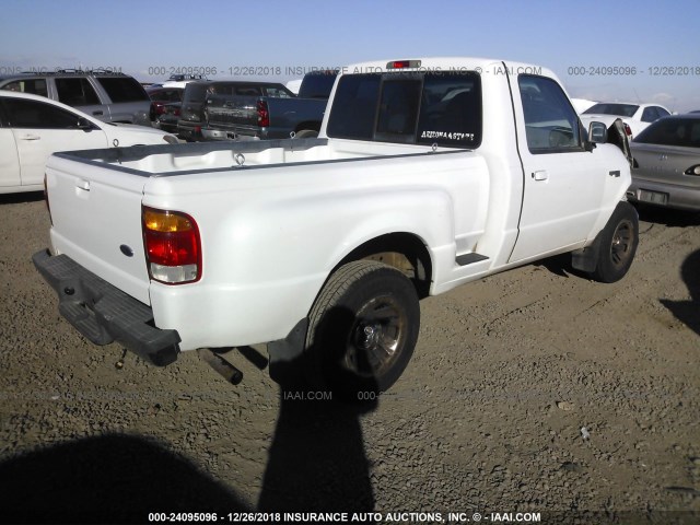 1FTYR10C5WPA73504 - 1998 FORD RANGER WHITE photo 4