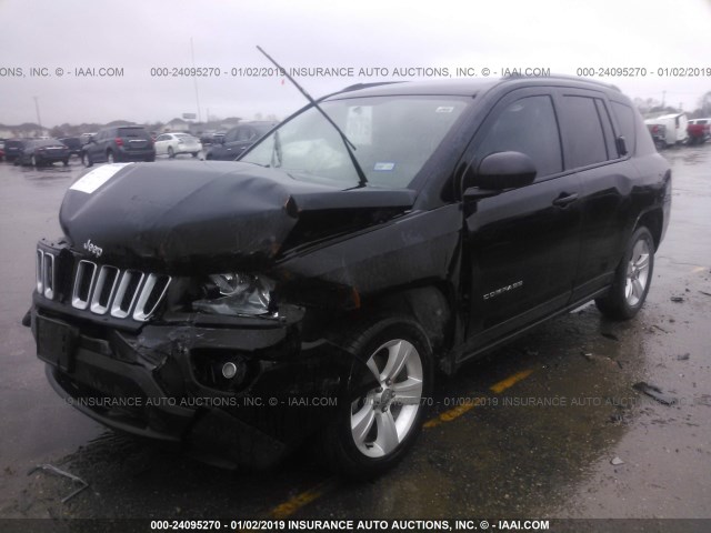 1C4NJCBA3GD643388 - 2016 JEEP COMPASS SPORT BLACK photo 2