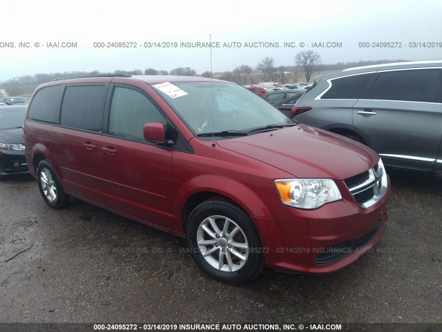 2C4RDGCG9ER103637 - 2014 DODGE GRAND CARAVAN SXT MAROON photo 1