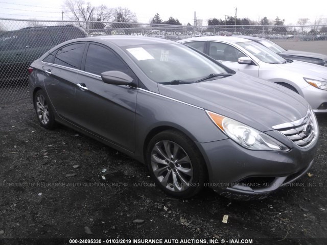 5NPEC4ABXBH315527 - 2011 HYUNDAI SONATA SE/LIMITED GRAY photo 1