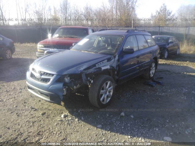 4S4BP61C587323376 - 2008 SUBARU OUTBACK 2.5I BLUE photo 2