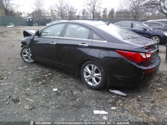 5NPEC4AC4DH672102 - 2013 HYUNDAI SONATA SE/LIMITED BLACK photo 3