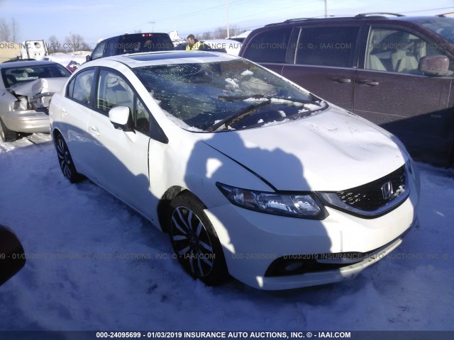 19XFB2F97EE242515 - 2014 HONDA CIVIC EXL WHITE photo 1