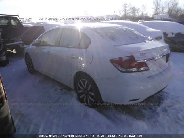 19XFB2F97EE242515 - 2014 HONDA CIVIC EXL WHITE photo 3