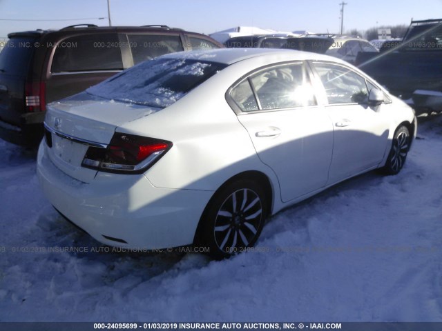 19XFB2F97EE242515 - 2014 HONDA CIVIC EXL WHITE photo 4