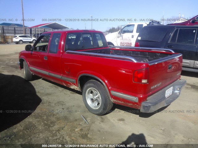 1GCCS19X0W8177557 - 1998 CHEVROLET S TRUCK S10 RED photo 3