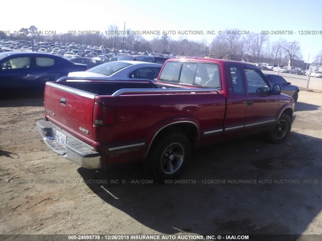 1GCCS19X0W8177557 - 1998 CHEVROLET S TRUCK S10 RED photo 4