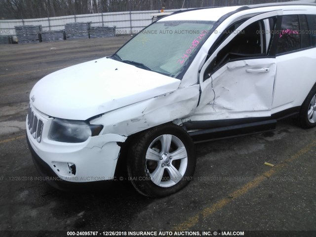 1C4NJDEB5GD614033 - 2016 JEEP COMPASS LATITUDE WHITE photo 6