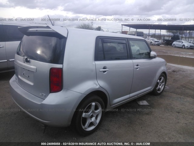 JTLKE50E881039724 - 2008 TOYOTA SCION XB SILVER photo 4