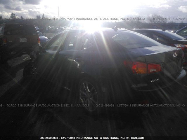 JTHBK262975040113 - 2007 LEXUS IS 250 BLACK photo 3