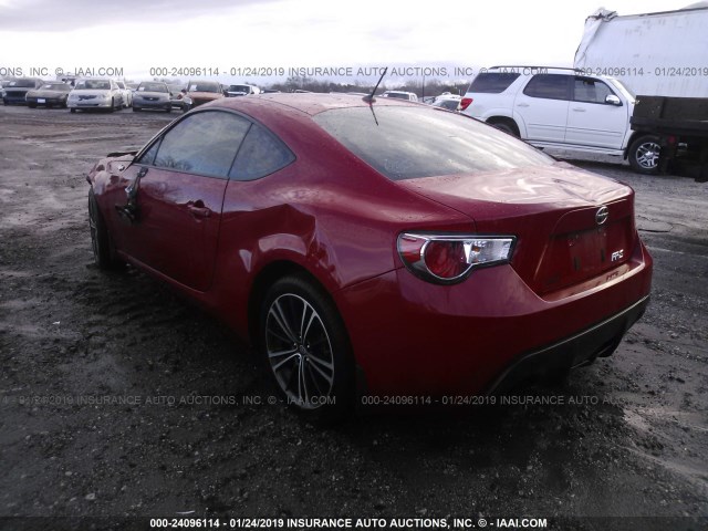 JF1ZNAA17D2708798 - 2013 TOYOTA SCION FR-S RED photo 3