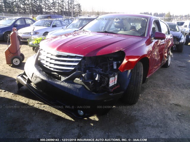 1C3LC66K58N162337 - 2008 CHRYSLER SEBRING LIMITED RED photo 2