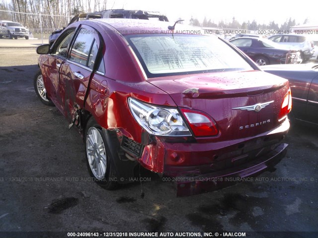 1C3LC66K58N162337 - 2008 CHRYSLER SEBRING LIMITED RED photo 3