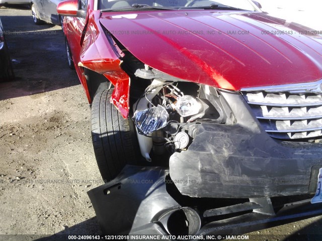 1C3LC66K58N162337 - 2008 CHRYSLER SEBRING LIMITED RED photo 6