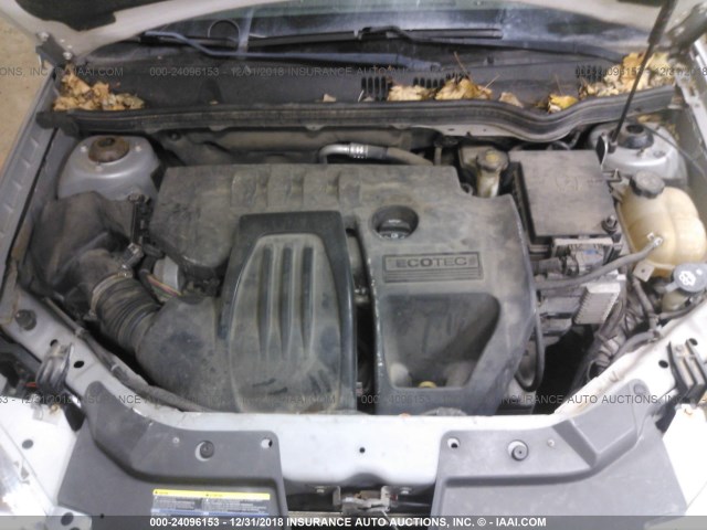 1G2AS18H497156193 - 2009 PONTIAC G5 SILVER photo 10