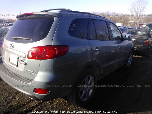 5NMSH73E37H039936 - 2007 HYUNDAI SANTA FE SE/LIMITED SILVER photo 4