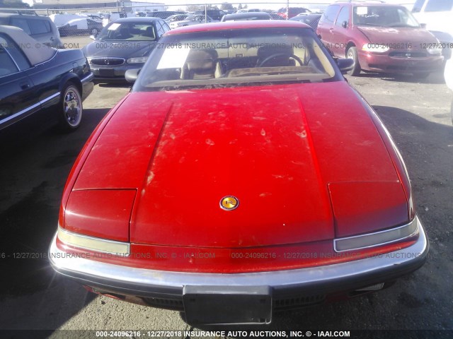 1G4EC13C3LB906253 - 1990 BUICK REATTA RED photo 6