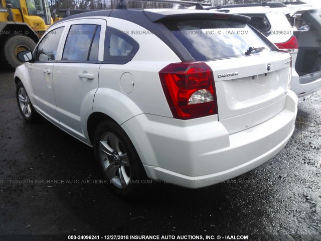 1B3CB4HA3AD630666 - 2010 DODGE CALIBER SXT WHITE photo 3