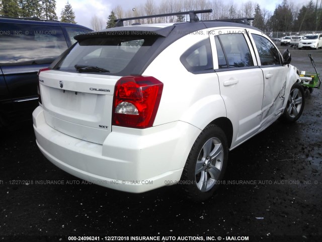 1B3CB4HA3AD630666 - 2010 DODGE CALIBER SXT WHITE photo 4