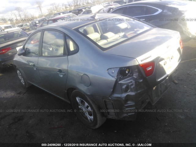 KMHDU46D09U802816 - 2009 HYUNDAI ELANTRA GLS/SE GRAY photo 3