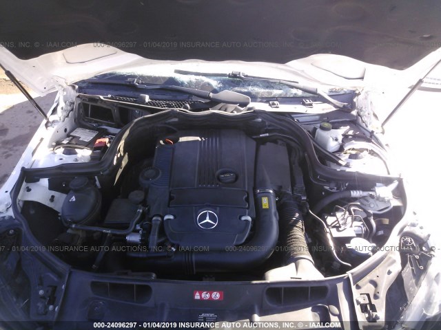 WDDGF4HB8DA767434 - 2013 MERCEDES-BENZ C 250 WHITE photo 10