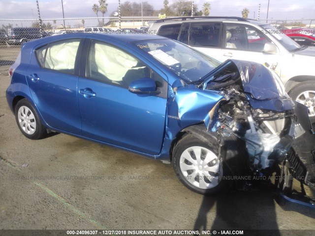 JTDKDTB38D1048285 - 2013 TOYOTA PRIUS C BLUE photo 1