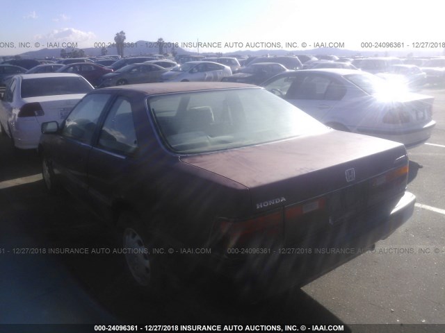 1HGCA6283KA057341 - 1989 HONDA ACCORD LXI RED photo 3