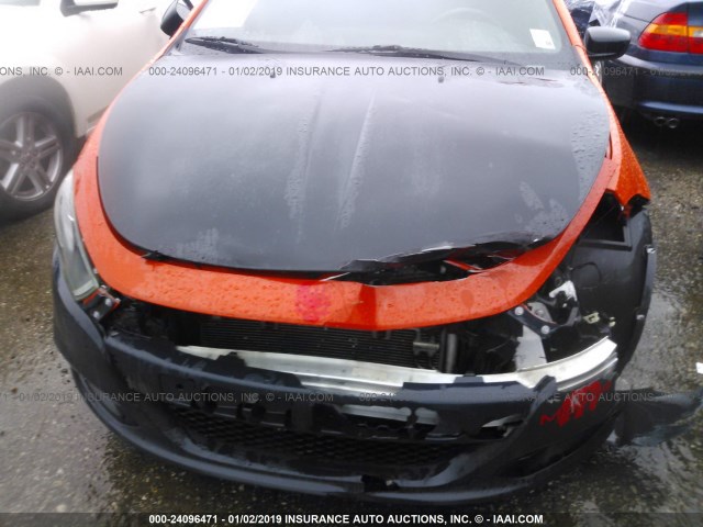 1C3CDFBB6FD238069 - 2015 DODGE DART SXT ORANGE photo 10