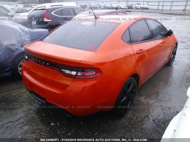 1C3CDFBB6FD238069 - 2015 DODGE DART SXT ORANGE photo 4