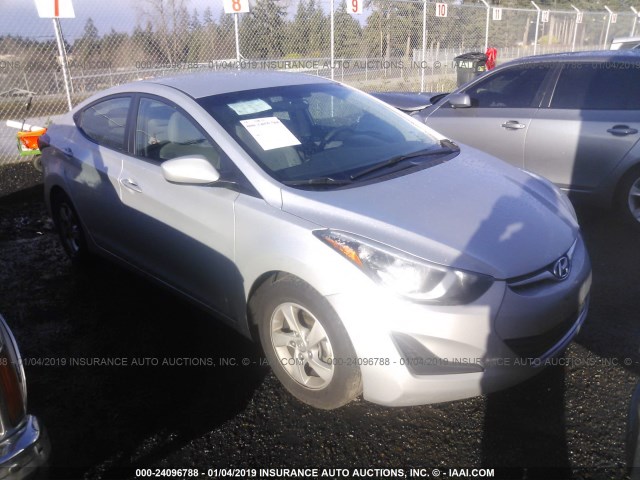 5NPDH4AE8FH647916 - 2015 HYUNDAI ELANTRA SE/SPORT/LIMITED ვერცხლისფერი ფოტო 1